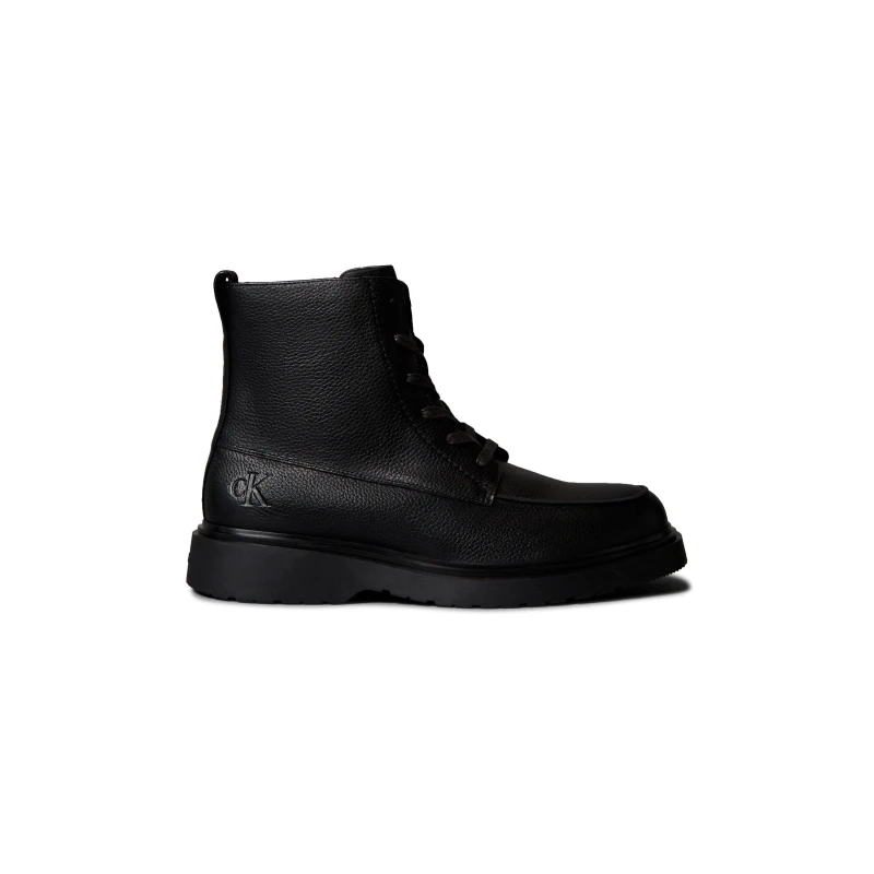 Image of Calvin Klein Mens Leather Chukka Boots Triple Black male 7 (41)