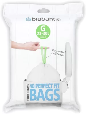 Image of Brabantia PerfectFit 30 Litre Size G Bin Liners - Pack of 20