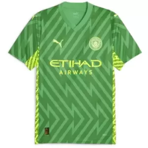 Image of Puma Manchester City Goalkeeper Shirt 2023 2024 Adults - Green