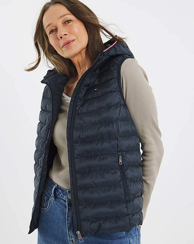 Image of Tommy Hilfiger Padded Gilet Navy Female 2XL CK11905