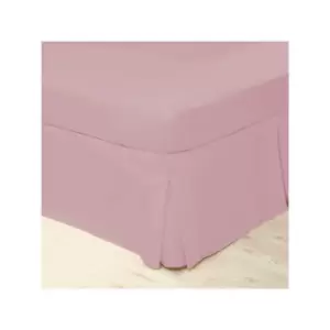 Image of Easycare Polycotton Percale 200 Thread Count Box Pleat Platform Valance, Blush, Single - Belledorm
