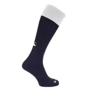 Image of Canterbury Mens Playing Cap Rugby Sport Socks (M) (Navy/White)