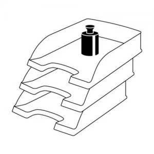 Image of Leitz Plus Letter Tray, Standard. A4. Grey - Outer carton of 5