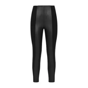Image of James Lakeland Faux Leather Jersey Trousers - Black