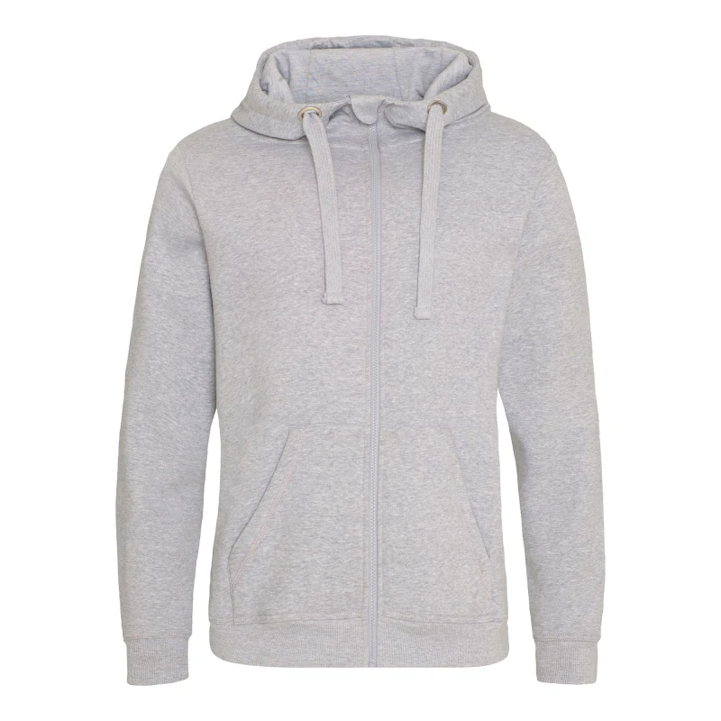 Image of AWDis AWDis Men Just Hoods Graduate Heavyweight Full Zip Hoodie in Grey Size: X-Small Grey XS Male 5057819204582