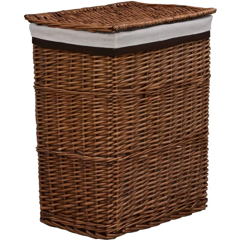 Image of VIDAXL Laundry Basket Brown Willow vidaXL 286979