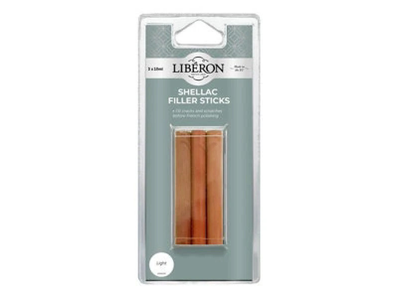 Image of Liberon 126840 Shellac Filler Sticks Light 3 Pack Libsfsln