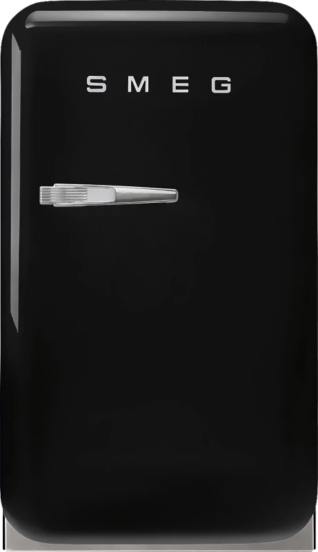 Image of Smeg 50s Style Right Hand Hinged Minibar FAB5RBL6 72cm Mini Fridge - Black - C Rated