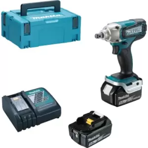 Image of Makita DTW190 18v Cordless LXT 1/2" Drive Impact Wrench 2 x 5ah Li-ion Charger Case