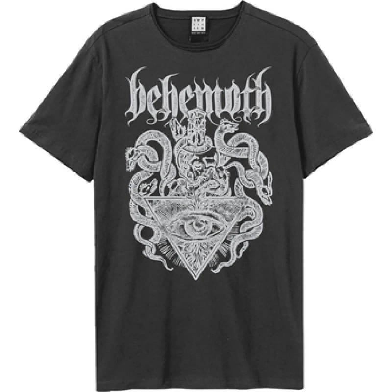 Image of Amplified Amplified Men Death Crest Behemoth T-Shirt in Charcoal Size: X-Small Charcoal XS Male 5063693953355