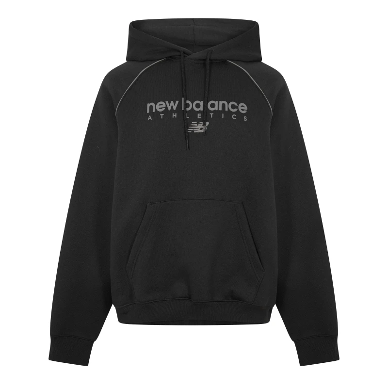 Image of New Balance Mens Trackside Pull Over Hoodie Black male L