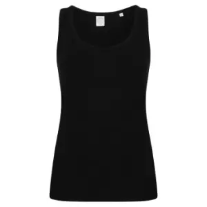 Image of SF Womens/Ladies Feel Good Stretch Sleeveless Vest (S) (Black)
