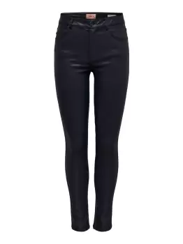 Image of ONLY Onlfhush Ankle Coated Skinny Fit Jeans Women Black
