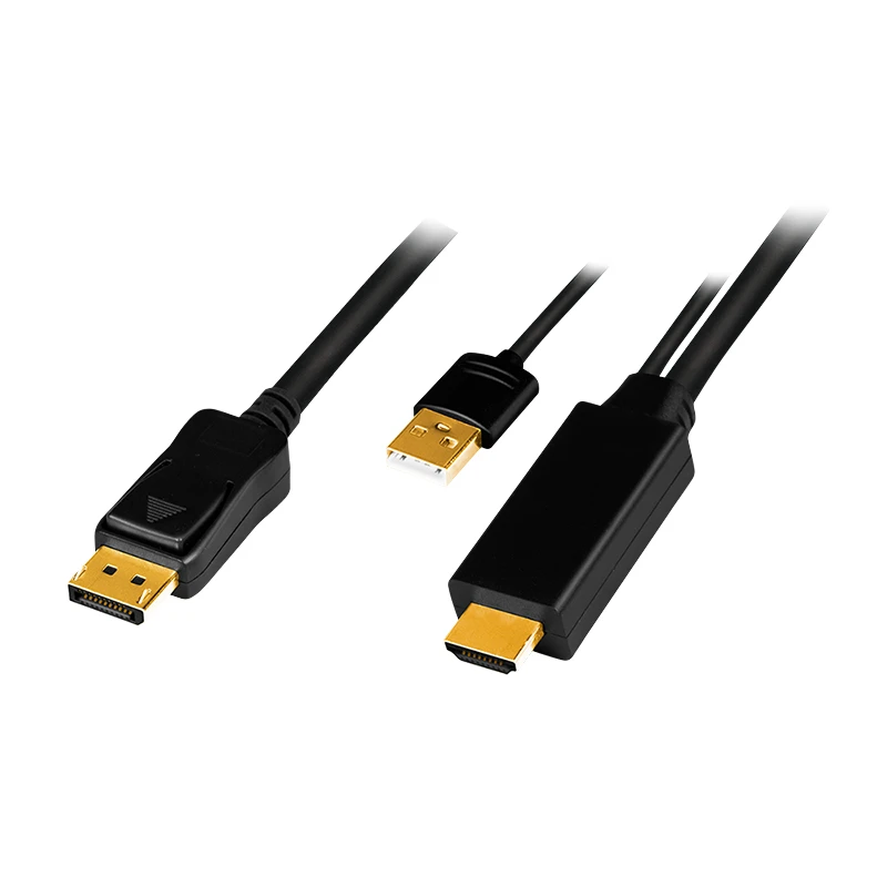 Image of LogiLink CH0091 video cable adapter 2m HDMI + USB Type-A DisplayPort