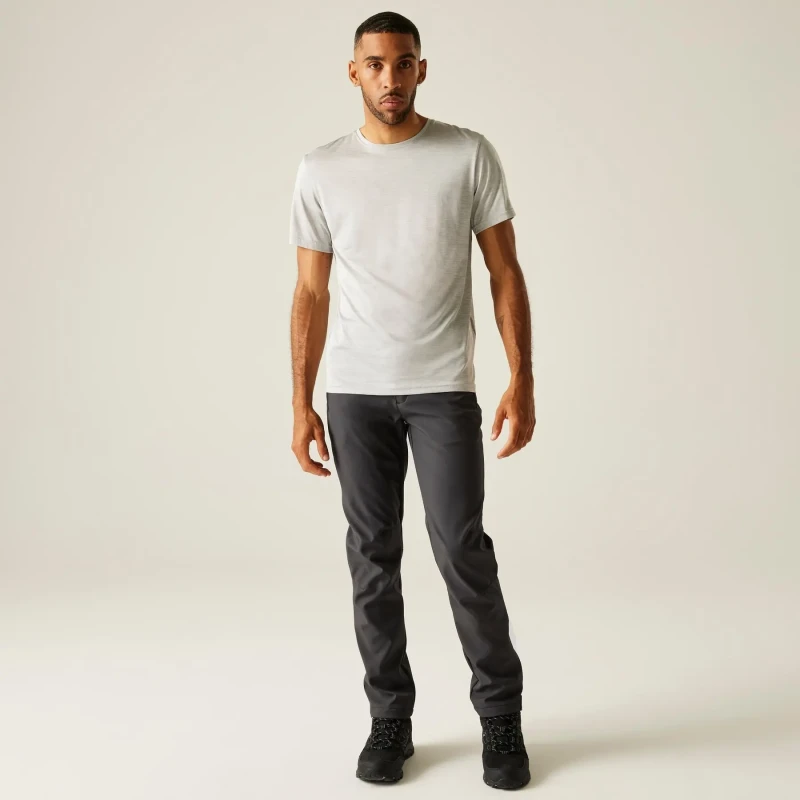 Image of Regatta Regatta Men Softshell 'Geo II' Walking Trousers in Charcoal Size: 40R Charcoal 40R Male 5059404268139