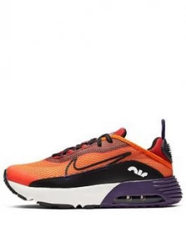 Image of Nike Air Max 2090 Childrens Trainer, Orange/Black, Size 2
