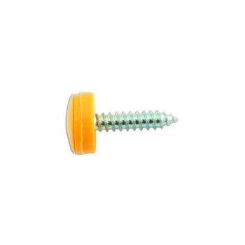 Image of Number Plate Security Caps & Screws - Yellow - Pack Of 100 - 30634 - Connect