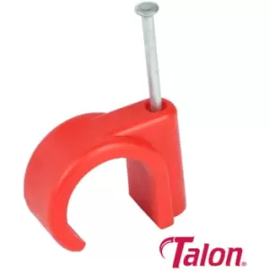 Image of Nail In Pipe Clips Red - 22mm (20 Pack) - Talon