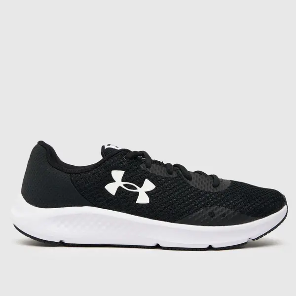 Image of Under Armour charged pursuit 3 trainers in Black & white Black/White UK 7 (EU 41)