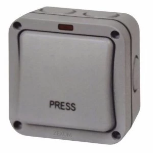 Image of Zexum 20A 1 Gang Retractive IP66 Weatherproof Outdoor Switch With Neon