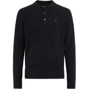 Image of J LINDEBERG Merino Long Sleeve Polo Top - Black