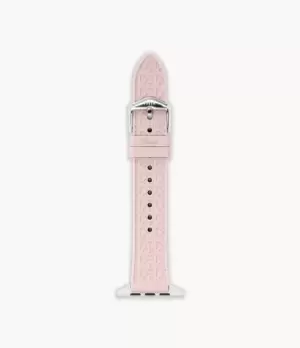 Image of Fossil Women 38/40mm Pink Silicone Band for Apple Watch