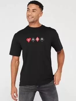 Image of HUGO Doober Relaxed Fit T-Shirt, Black Size M Men