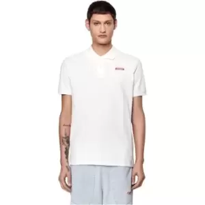 Image of Diesel Arrow Logo Polo Shirt - White