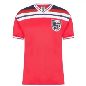 Image of Score Draw England 82 Away Shirt Adults - Red
