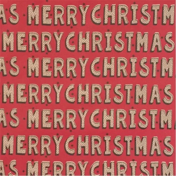 Image of The Unique Paper Company Jolly Xmas Wrap - Merry Xms Kraft