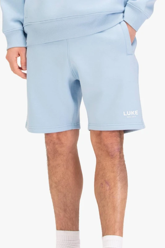 Image of Luke 1977 Staggering Sweat Shorts Light Blue