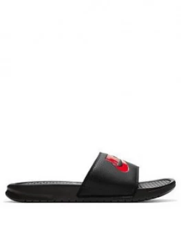 Image of Nike Benassi JDI - Black/Red, Size 9, Men