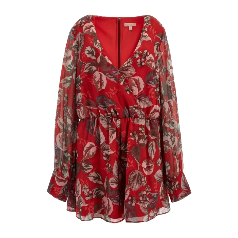Image of Guess Womens dress Guess Candis Romper Rouge Female S