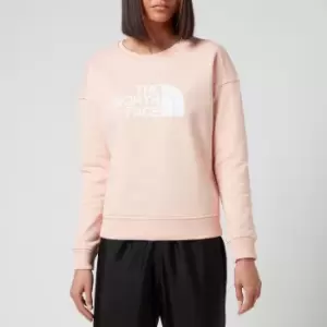 Image of The North Face Womens Drew Peak Crewneck Sweatshirt - Evening Sand Pink - M