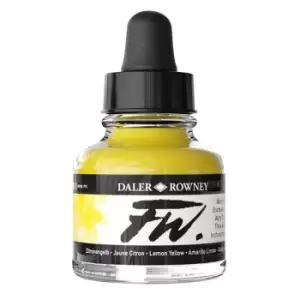 Image of Daler-Rowney FW Artists Acrylic Ink 29.5ml Lemon Yellow