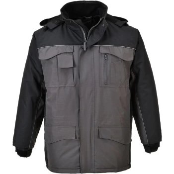 Image of Portwest - S562BYRS - sz S RS Parka - Black/Grey