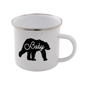 Image of Baby Bear Enamel Mug - White
