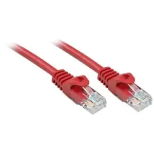 Image of LINDY 48183 RJ45 Network cable, patch cable CAT 6 U/UTP 2m Red