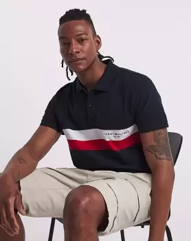 Image of Tommy Hilfiger Navy Chest Slim Polo