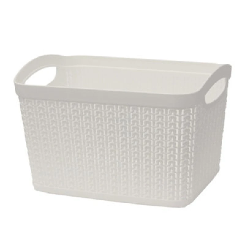 Image of JVL Loop 6.6L Storage Basket - Ivory White Off White
