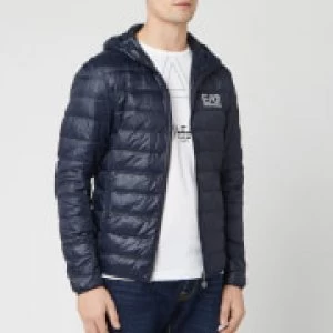 Image of Emporio Armani EA7 Core ID Logo Padded Hooded Jacket Navy Size M Men