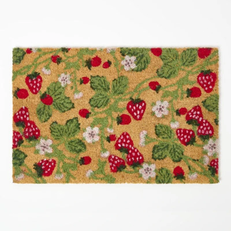 Image of Homescapes Strawberry Non-Slip Coir Doormat
