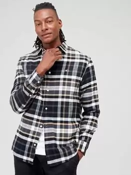 Image of Tommy Jeans Classic Essential Check Shirt - Black, Size L, Men