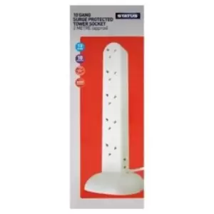 Image of Surge Protection Tower Extension Socket 10 Way 2Mtr