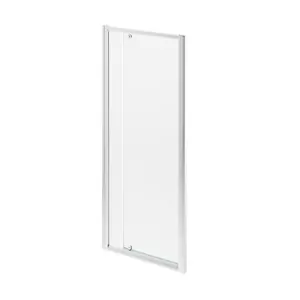 Image of Wickes Square Pivot Semi Frameless Recess Shower Door - Chrome 760mm