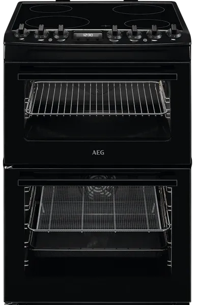 Image of AEG 6000 SteamBake CCX6740ACB 60cm Electric Cooker with Ceramic Hob - Black - A Rated
