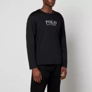 Image of Polo Ralph Lauren Mens Boxed Logo Long Sleeve Top - Polo Black - XXL