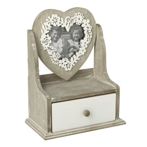 Image of Rustic Floral Frame and Draw By Heaven Sends