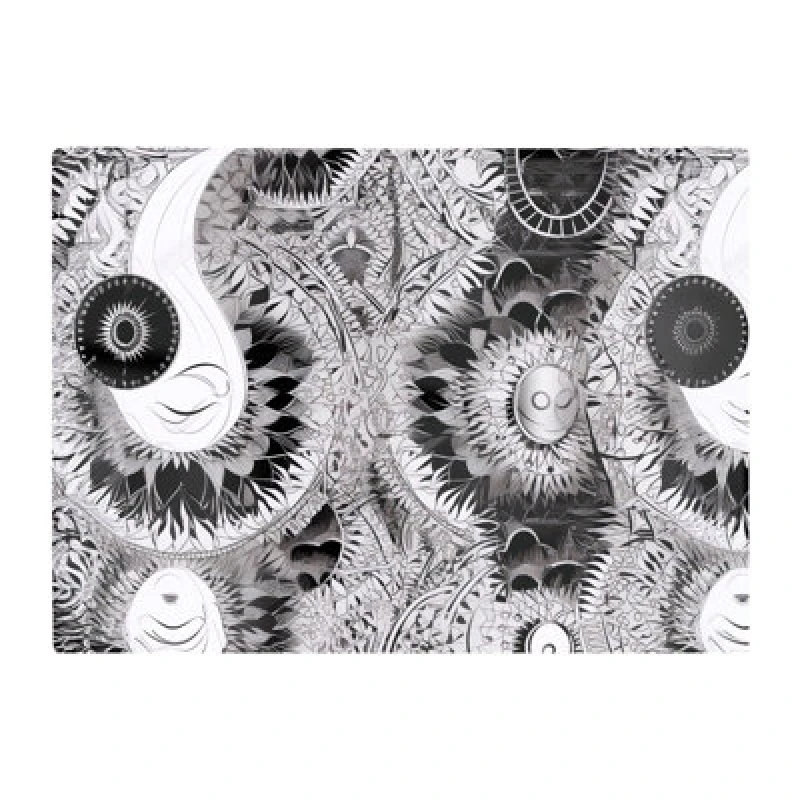 Image of Warren Reed Designer Abstract Moon And Sun Glass Chopping Board