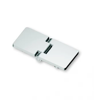 Image of Mirror Polished 316 Stainless Steel Flush Hinge With Concealed Fixing
